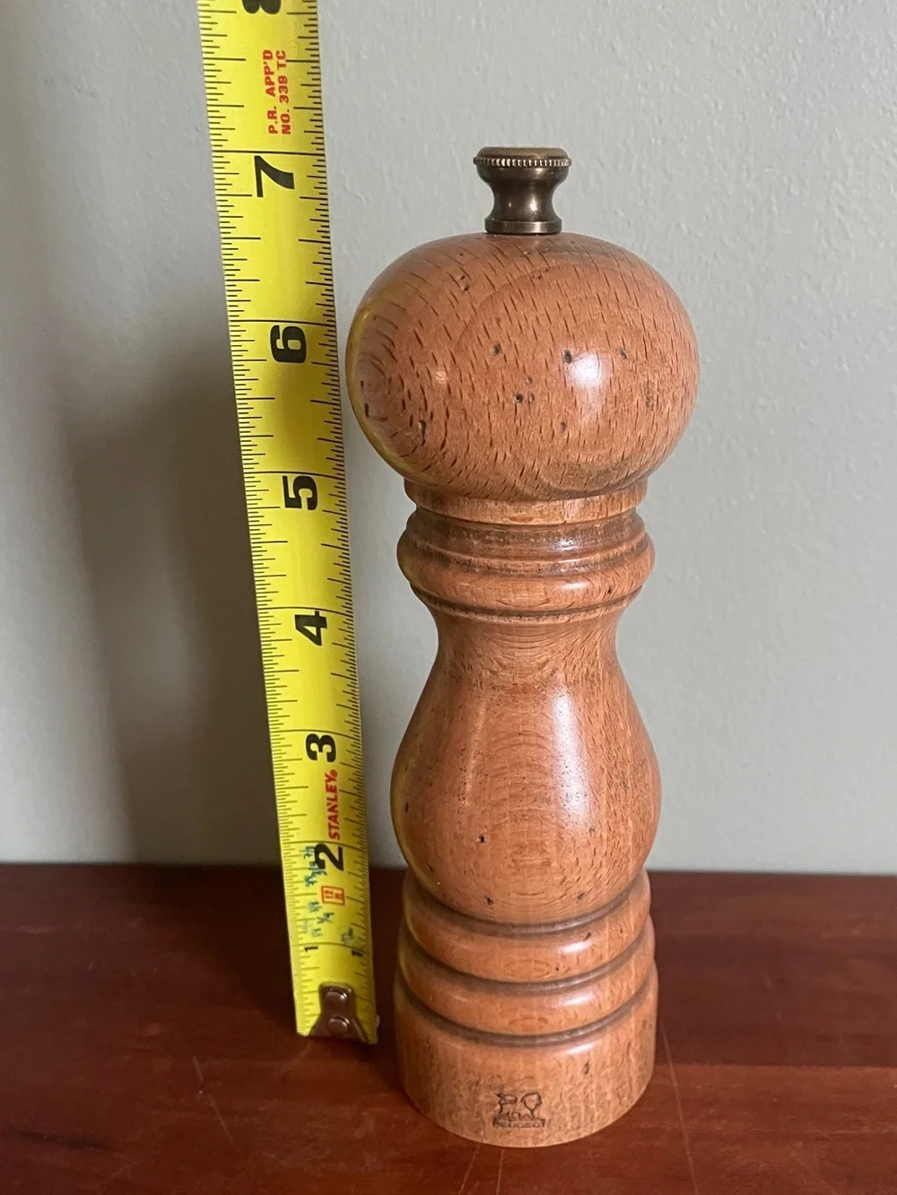 Vintage Peugeot France 7” Wood Pepper Mill Grinder
